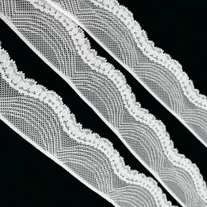 WH 7502 High Quality and Best selling Elastic Lace Decorative Tape White Lace Clothing Lace Accessories