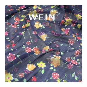 WI R21 57/58″ Free Flower Digital Printed Cotton Voile Fabric Textile Swiss Cotton Voile Fabrics for Clothing