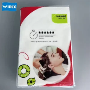 WIPEX Strong Water Absorption Disposable Non woven Dry Towel Spunlace Hair Drying Towel Beauty Salon Towel