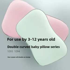 WJ-1093 Modern Triangle Color Kids Memory Foam Hypoallergenic Headrest Bed Pillows with Removable Cover for Children