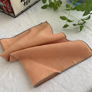 WML026 Soft and Pretty Overlock Linen Napkins and Place Mats Heat insulating Fabric Table Mats for Wedding Decor
