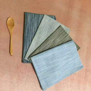 WML076 High Quality Stripe Cotton Linen Napkins Table Place Mats Minimalist Heat Resistant Fabric Mats Kitchen Dish Towels