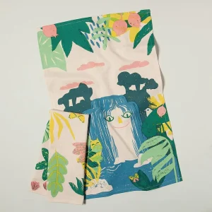 WML082 Custom Quick Drying Eco Friendly Reusable 100% Cotton Kitchen Dish Towel Printed Tea Towels