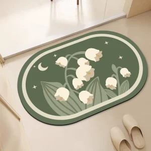 Wabi Sabi Inspired Diatomaceous Earth Super Absorbent Non Skid Safety Backing Mat