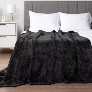 Waffle Blanket Soft Fleece Throws for Sofa Chair Fuzzy Waffle Textured Blanket Cozy Warm Lightweight All Season Blanket Throw