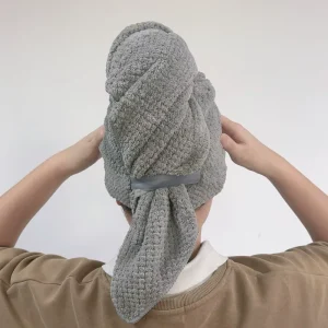 Waffle Large Microfiber Head Towels Wrap for Women Curly Hair Care Drying Towel Turban for Wet Hair Fast Dry