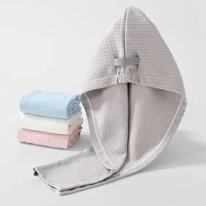 Waffle Microfiber Hair Drying Towel Wrap Quick Dry Hair Turban Towel Super Absorbent Hair Wrap for Women Curly Hair