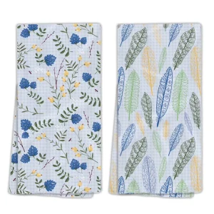 Waffle Soft Microfiber Kitchen Towels Absorbent Quick Dry Cartoon Pattern Eco Friendly Cleaning Towels