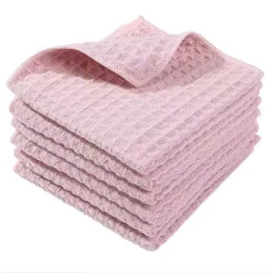 Waffle Weave Kitchen Towels Thick Microfiber Dish Drying Absorbent Tea Hand Towel Lint Free Kitchen Towel