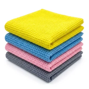 Waffle Weave Microfiber Glass Cleaning Towel Quick Dry Lint Free Streak Free Car Window Detailing Cloth