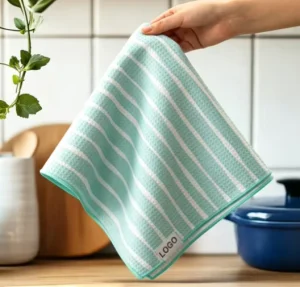Waffle Weave Microfiber Kitchen Towels High Quality Multipurpose Dish Tea Cloths with Custom Logo Option
