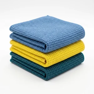 Waffle Weave Microfiber Polyester Square Car Wash Towel Lint Free Quick Dry Absorbent Streak Free Scratch Free Vehicle Exterior