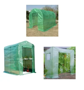 Walk-in Polycarbonate Mini Greenhouse UV Protected Sheet Garden Tunnel Greenhouse for Backyard Plant Growing
