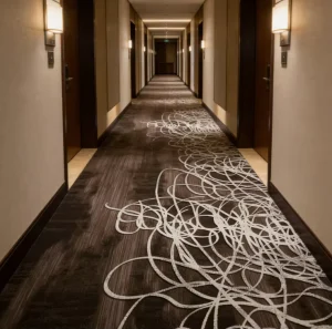 Wall Carpet Hotel Colonnade Polyester Nylon Printed Patterned Loop Pile Fade Resistant Waterproof Easy Clean Wear Proof