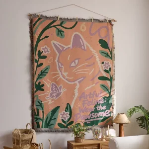 Wall Hanging Tapestries Polyester Cotton Tapestry Fabric Camping Decorative Abstract Woven Tapestry