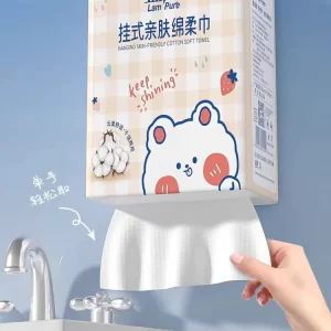 Wall Hanging Tissue Paper Extra soft Nonwoven Wet Dry Disposable Cotton Cloth Towel Aesthetic Face Towel Facial Tissues