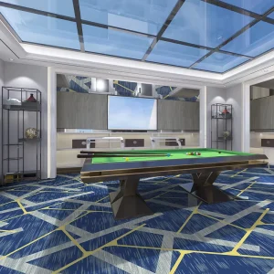 Wall to Wall Banquet Hall Carpet 3D Printed Tufted Loop Pile Modern for 5 Star Hotel Lobby