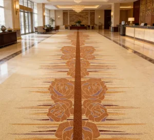 Wall to Wall Carpet Exhibition Hotel Corridor Fire Resistant Stain Resistant Tufted Carpeting