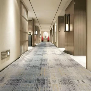 Wall to Wall Carpeting Custom Printed Broadloom Carpet Polyester PP Action Backing for Hotel Corridors Lobbies and Casinos