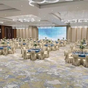 Wall to Wall Chinese Print Carpet Luxury Carpet Easy to Clean Commercial Banquet Hall Carpet