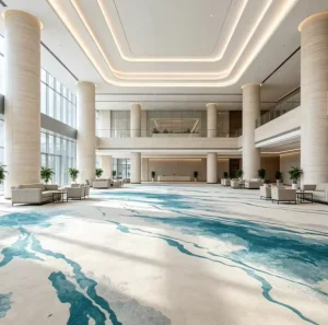 Wall to Wall Custom Jacquard Hotel Carpet 4m Fabric Back Nylon Stain Resistant Fire Resistant Long Term Cooperation