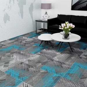Wall to Wall Effect Nylon Inkjet Printing Pattern Modular Carpet Tiles Commercial Carpet Square