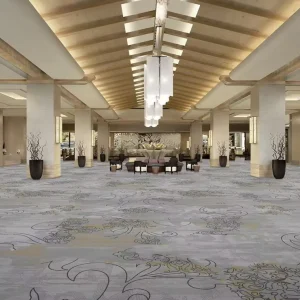 Wall to Wall Fireproof Nylon Carpet Easy Clean Custom Pattern for Hotel Long Term Cooperation