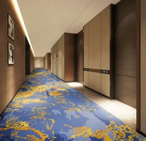 Wall to Wall Hotel Polyester Carpet Silent OEM Custom for Hotel Room Corridor