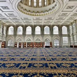 Wall to Wall Jacquard Washable Stain Resistant Antimicrobial Mosque Carpet Roll for Islamic Prayer Room
