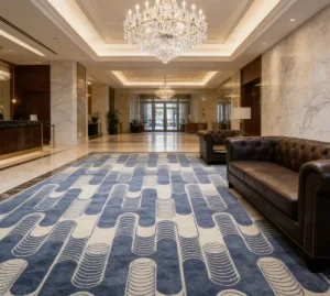 Wall to Wall Luxury Axminster Carpet Tiles Nylon Tufted Machine Made Modern Comfortable Carpet Floor for 5-Star Hotels