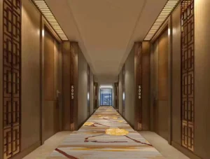 Wall to Wall Nylon Carpet Fire Resistant Silent Accept Customer Drawing for Hotel Long Term Supply