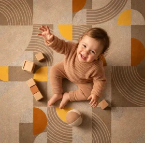 Wall-to-Wall Nylon Pattern Carpet Tiles for Hotels Prayer & Car Use Machine-Made High Pile Antimicrobial Washable Roll