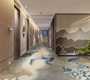 Wall to Wall Polyester Carpet Fire Resistant Anti-wear OEM Custom for Hotel Fit-out Company Large Project