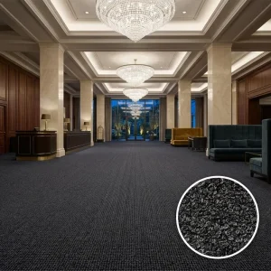 Wall to Wall Polypropylene Commercial Carpet Woven Jacquard Plush Pile Non Slip Stain Resistant Features