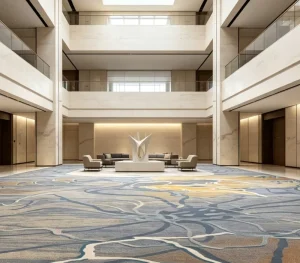Wall-to-Wall Tufted Hotel Carpet 4m Jute Back Nylon Fire Resistant Stain Resistant Hotel Banquet Hall