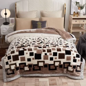 Warm Raschel Blankets 2 Ply king Size Raschel Blanket 6 kg Fleece Blankets for Winter for Queen Bed