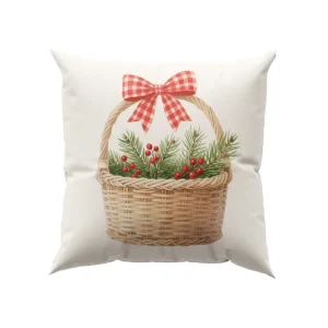 Warm Sweet Modern Christmas Pattern Square Cushion Cover Decorative Linen Throw Pillow for Home & Hotel Decor Bedroom Couch