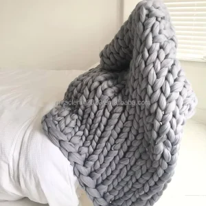 Warm Winter Sofa Bed Home Decor Throws Blankets Custom Large Handmade Chunky Knit Acrylic Blanket