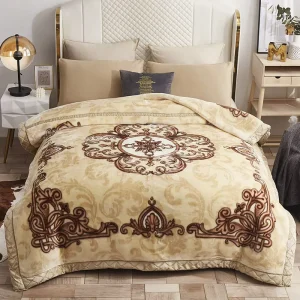 Warm and Soft Luxury Woven Raschel Blanket Korean Mink Throw with Anti-Bacteria Protection Customizable for Four Seasons Use
