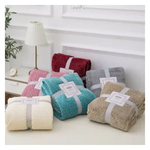 Warming Cozy Other Custom Soft Bed Soft 100% Polyester Flannel Fleece Throw Blankets for Winter Bed Sofa Office