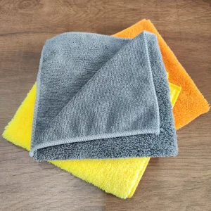 Warp Knitted Microfiber Car Wash Towel 40x40cm Long Short Pile Quick Dry Antibacterial Edgeless Reusable Sky Car Care