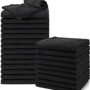 Warp Knitting Black Car Detailing Towels Reusable Microfiber Car Wash Towels Cloth Black