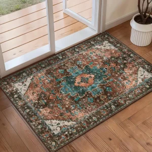Washable 2×3 Entry Rug Small Rugs for Entryway Kitchen Bathroom Door Mat Indoor Entrance Non Slip Rubber Backing Custom Size