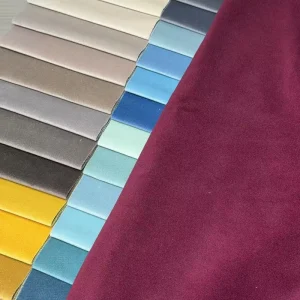 Washable Anti UV Knitted Velvet Fabric 100% Polyester Eco Friendly Dyed Heavyweight 260 GSM FR 59″ Wide for Curtains Upholstery