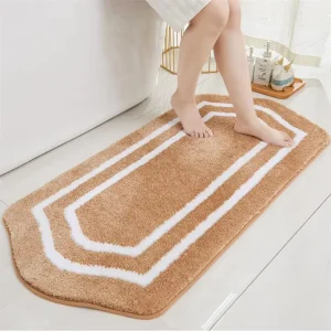 Washable Bath Mat Non Slip and Highly Absorbent Indoor Bath Mat