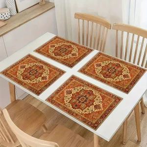 Washable Cloth Place Mats Reusable Table Mats for Kitchen Dining Party Wedding Gifts for Mothers Day Spring Summer