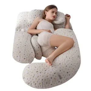 Washable Cotton Cover Detachable Mom Pregnancy Multi Functional Full U Shaped Body Maternity Pillow