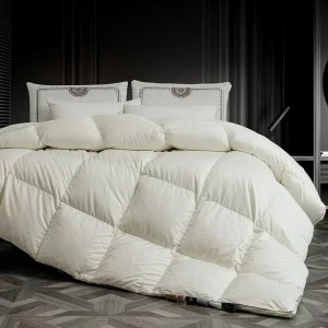 Washable Custom Soft Comfortable 100% Cotton Imported White Goose Down Quilted Anti slip Elastic Fit Eco friendly Duvet