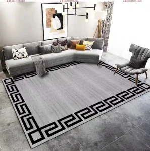 Washable Eco friendly Polyester Anti Slip Geometric Pattern Pet Friendly Modern Printed Prayer Rug Machine Made Mat for