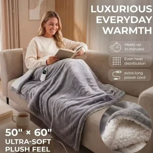 Washable Electric Heated Blanket Fast Heating Throw Blanket for Sofa Bed Custom Manufacturer